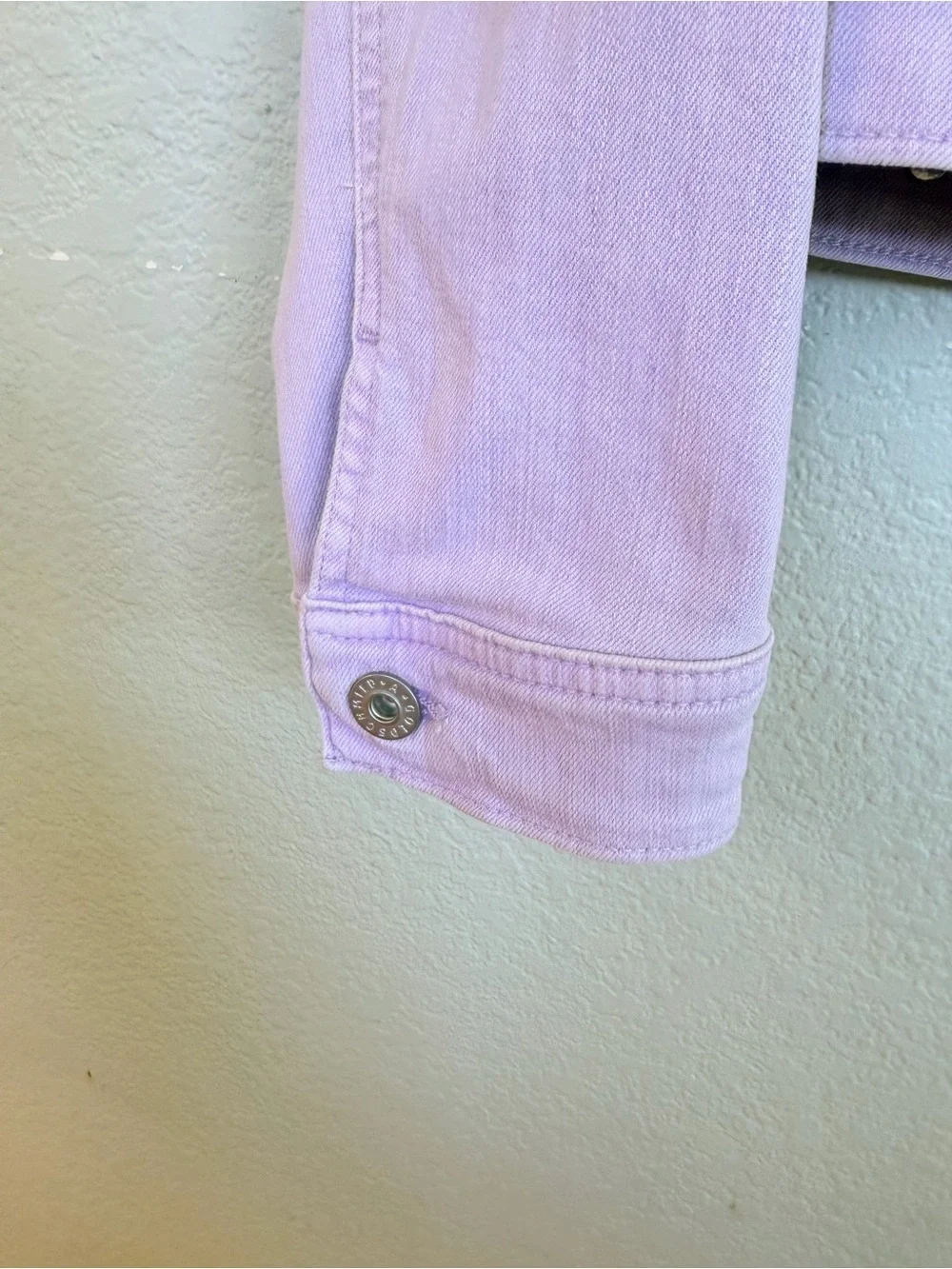 Adriano Golschmied Robyn Lavender Pastel Purple Stretch Classic Jean Jacket L